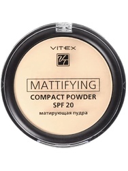Пудра для лица компактная матирующая VITEX Mattifying Compact Powder SPF 20, тон 02 Natural beige