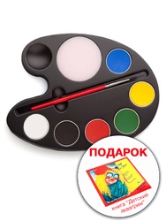 Аквагрим в пластиковой палитре 6 цв., 20 гр.